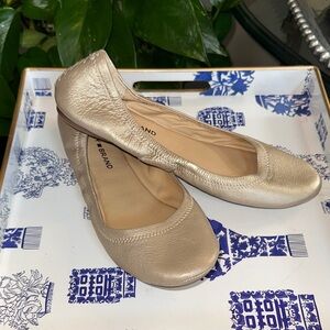 Lucky Brand Emmie Metallic Gold Flats NWOT size 9